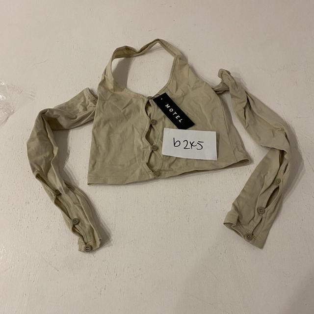 Motel Women's Crop top - Tan/Cream - M on Productcaster.