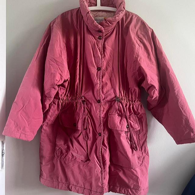 Vintage Women's Puffer Jacket - Pink - L on Productcaster.