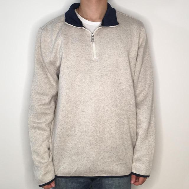 Nautica Men's Sweatshirt - Cream/Grey - XL on Productcaster.