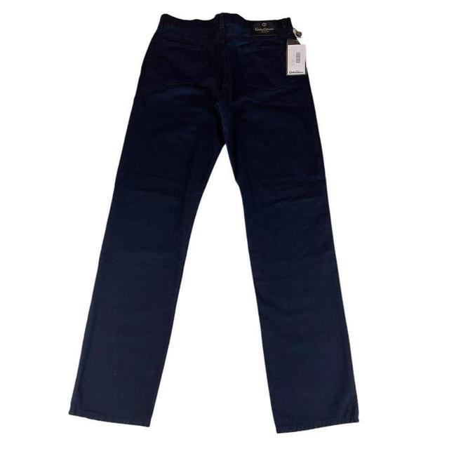 Carlo Colucci Men's Straight leg Jeans - Navy - 33" on Productcaster.