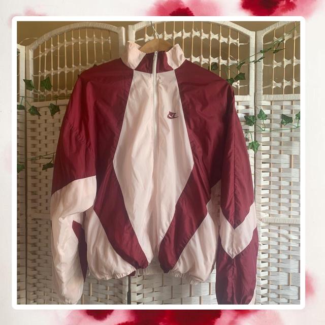 Nike Men's Jacket - Burgundy/White - M on Productcaster.