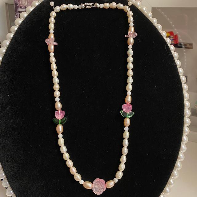 Women's Necklace - Pink on Productcaster.