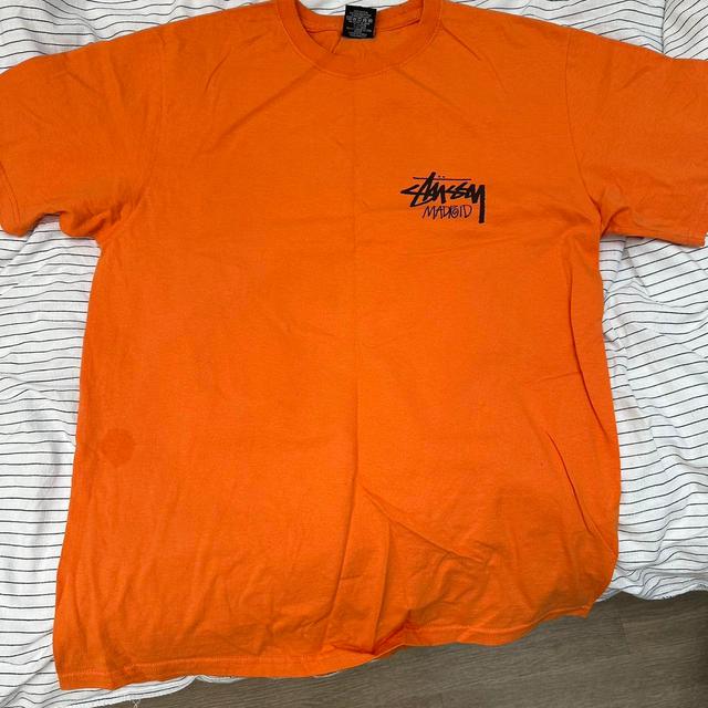 Stüssy Men's T-shirt - Orange - M on Productcaster.