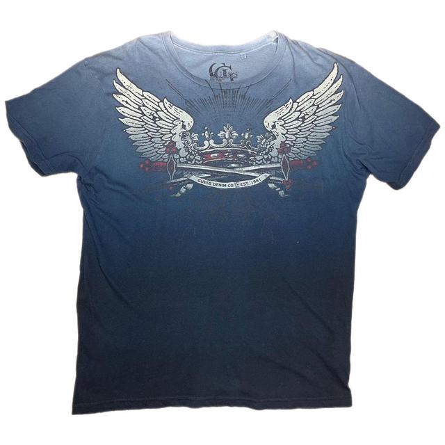 Guess Men's T-shirt - Navy - XXL on Productcaster.