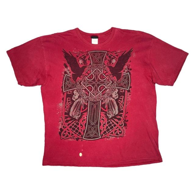 Vintage Men's T-shirt - Red - XL on Productcaster.