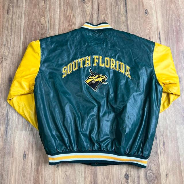 Steve & Barry's Men's Varsity Jacket - Green/Yellow - L on Productcaster.