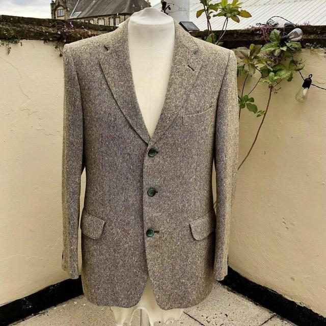 Vintage Men's Blazer Jacket - Brown - M on Productcaster.