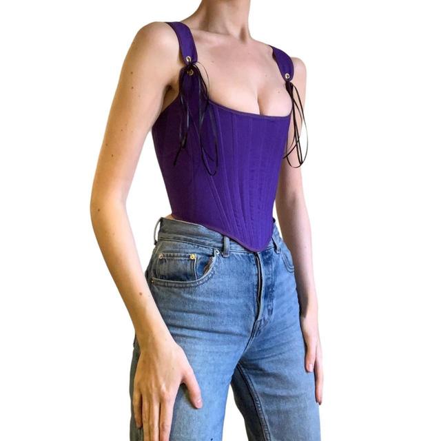 Custom Women's Corset - Purple - L on Productcaster.