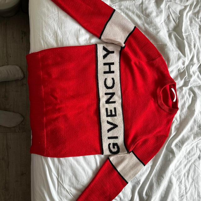 Givenchy Men's Jumper - Red/White - M on Productcaster.