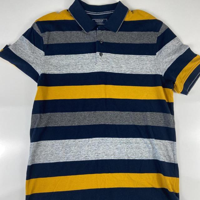 Maine Men's Polo shirt - Multi/Yellow - S on Productcaster.