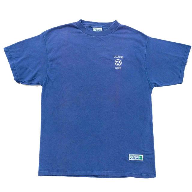 Vintage Men's T-shirt - Blue - XL on Productcaster.