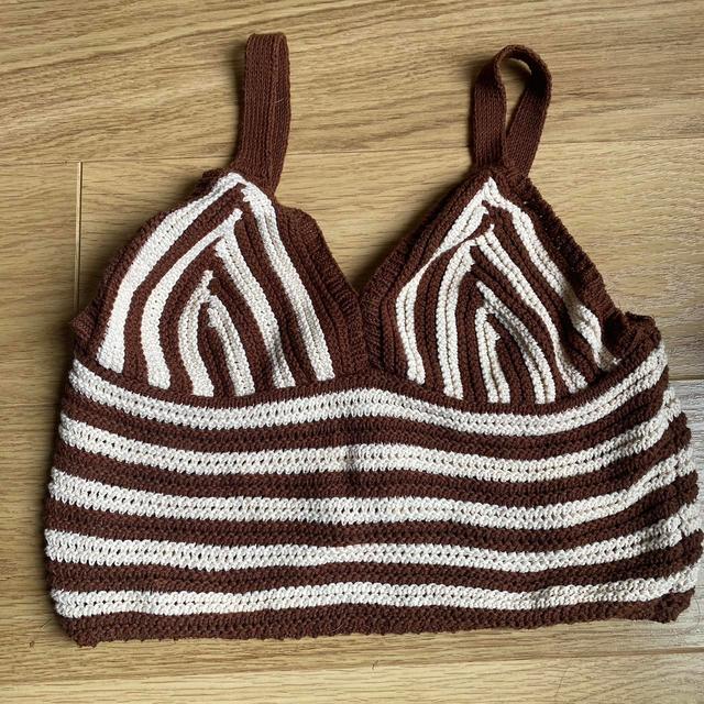 Women's Crop top - Cream/Brown - 6 on Productcaster.