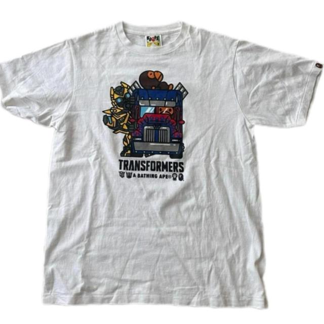 BAPE Men's T-shirt - White/Multi - M on Productcaster.