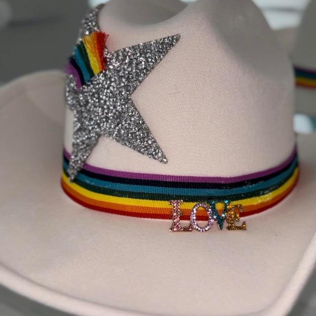 Custom Women's Party Hat - White/Multi on Productcaster.