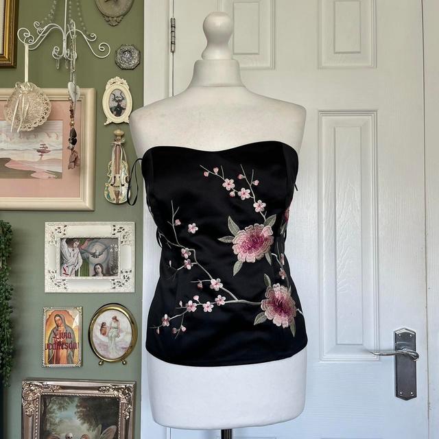 Vintage Women's Corset - Black/Pink - 14 on Productcaster.