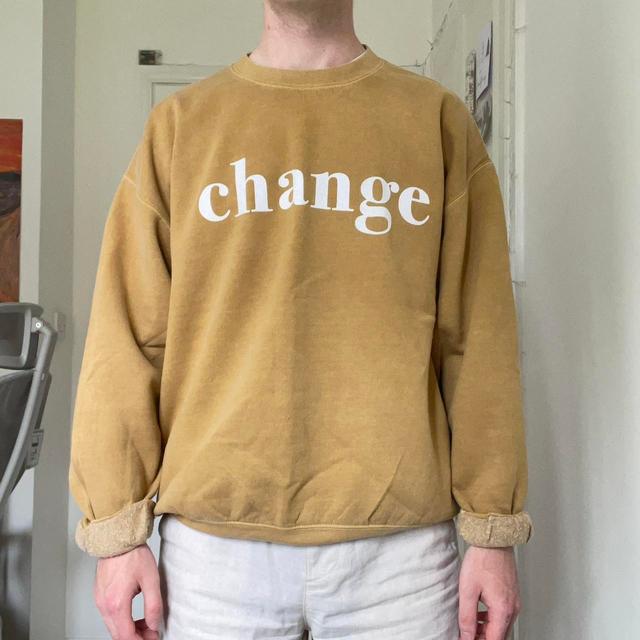 Topman Men's Sweatshirt - Yellow/Tan - S on Productcaster.