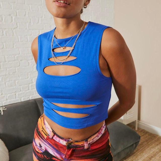 Jaded London Women's Crop top - Blue - 12 on Productcaster.