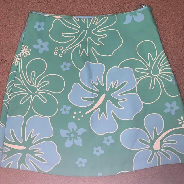 Primark Women's Casual Skirt - Green/Blue - UK 6 on Productcaster.