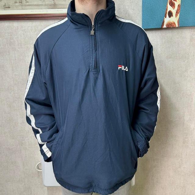 Fila Men's Jacket - Navy - L on Productcaster.