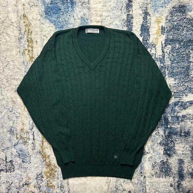 Burberry Men's Jumper - Green - L on Productcaster.