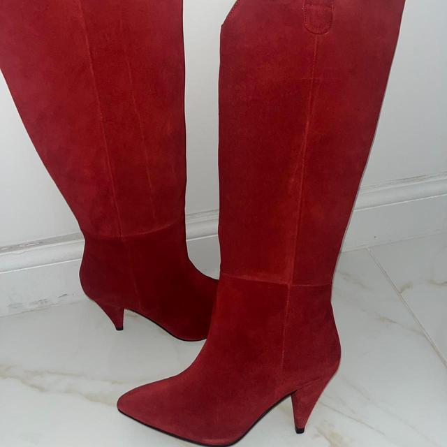 Nasty Gal Women's Knee high Boots - Red/Burgundy - UK 4 on Productcaster.