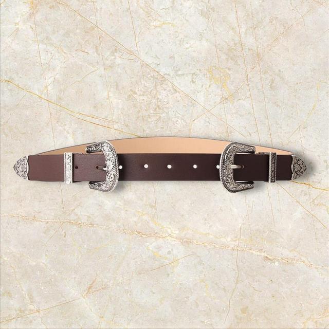 Designer Men's Belt - Silver/Black on Productcaster.