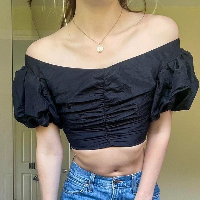 Topshop Women's Crop top - Black - 6 on Productcaster.