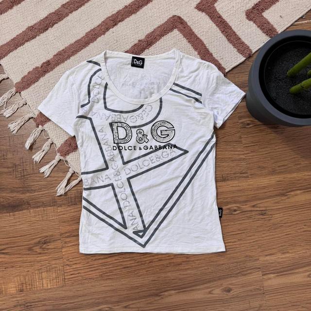 Dolce & Gabbana Women's T-shirt - White - S on Productcaster.