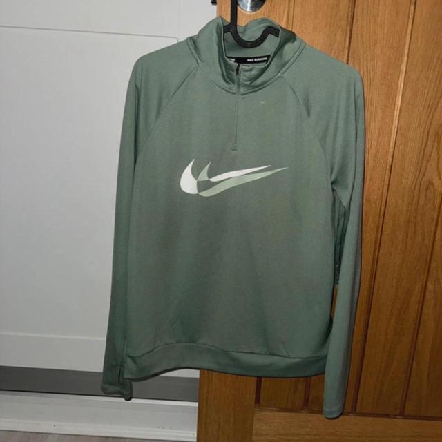 Nike Women's Sweatshirt - Green/Khaki - XS on Productcaster.