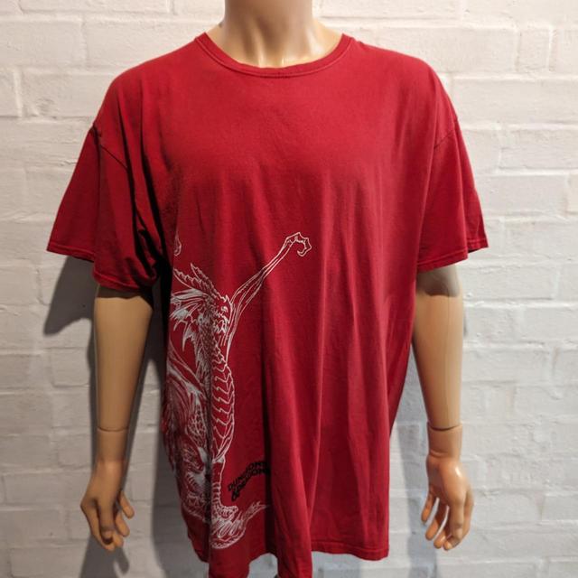 Preloved Men's T-shirt - Red - XXL on Productcaster.