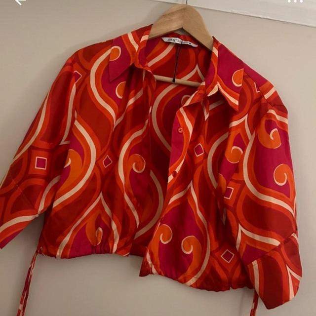 Zara Women's Shirt - Red/Orange - M on Productcaster.