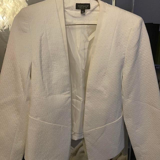 Topshop Women's Blazer Jacket - White - UK 6 on Productcaster.