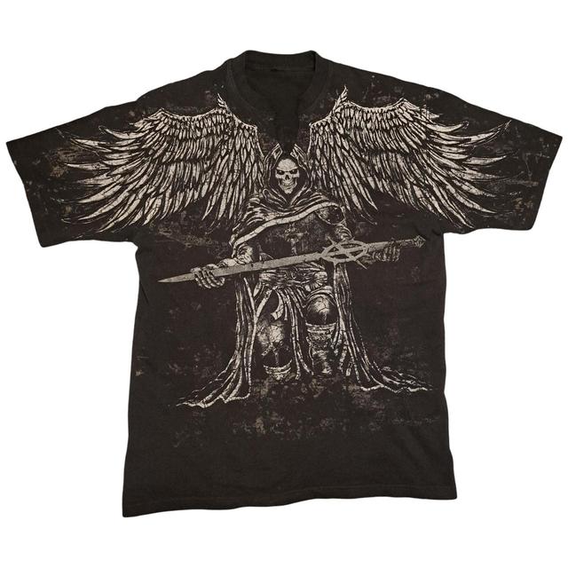 Affliction Men's T-shirt - Black/White - L on Productcaster.