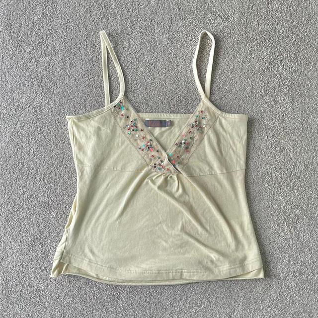 Vintage Women's Vest - Cream/Yellow - 10 on Productcaster.