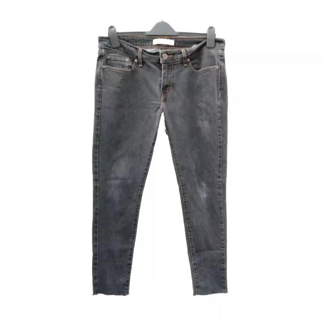 Levi's Women's Skinny Distressed Jeans - Grey/Black - 32" on Productcaster.