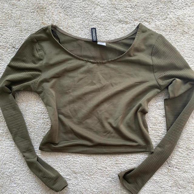 H&M Women's Crop top - Khaki - XS on Productcaster.