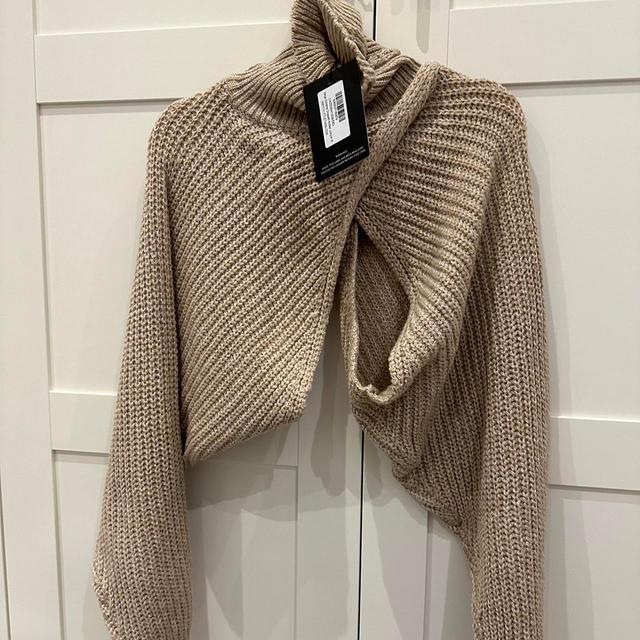 PrettyLittleThing Women's Jumper - Cream/Tan - M on Productcaster.