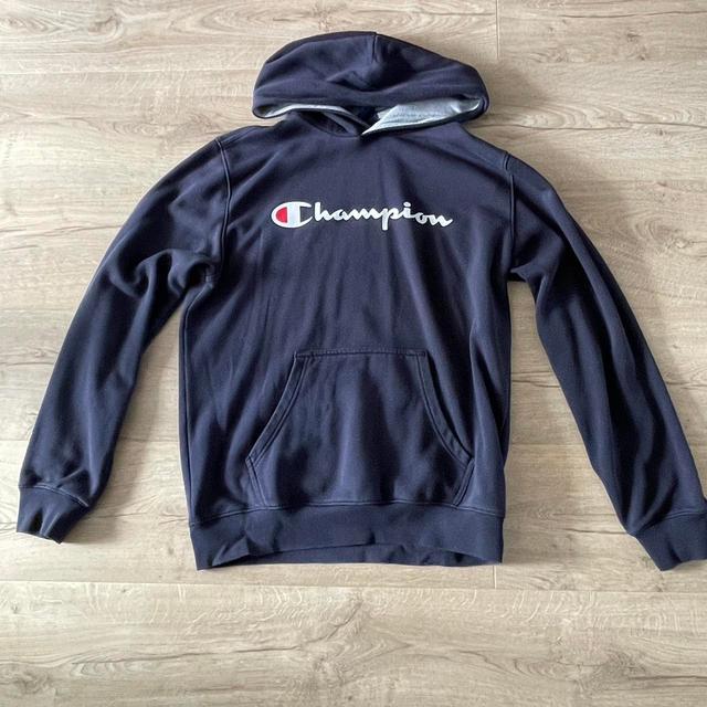 Champion Men's Hoodie - Navy/Blue - M on Productcaster.