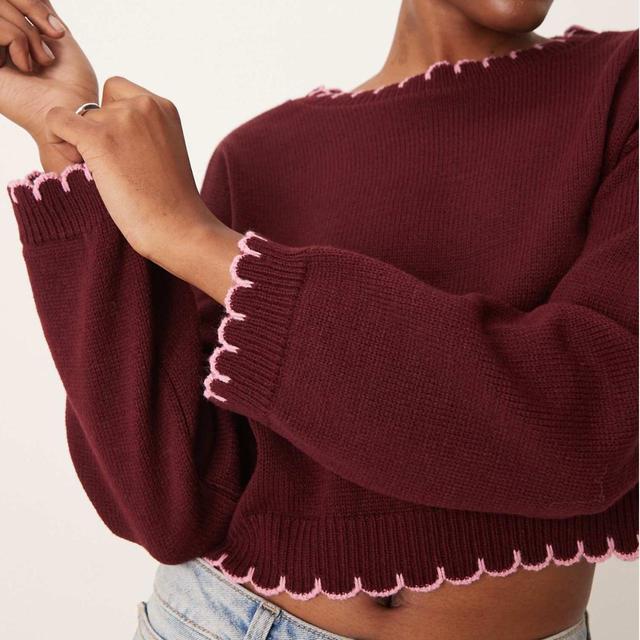 Miss Selfridge Women's Jumper - Burgundy - L on Productcaster.