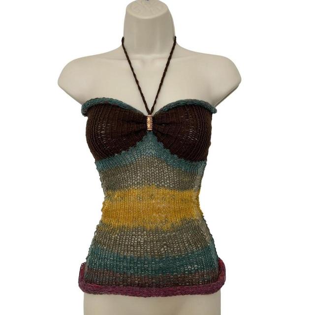 Handmade Women's Vest - Multi/Brown - S on Productcaster.