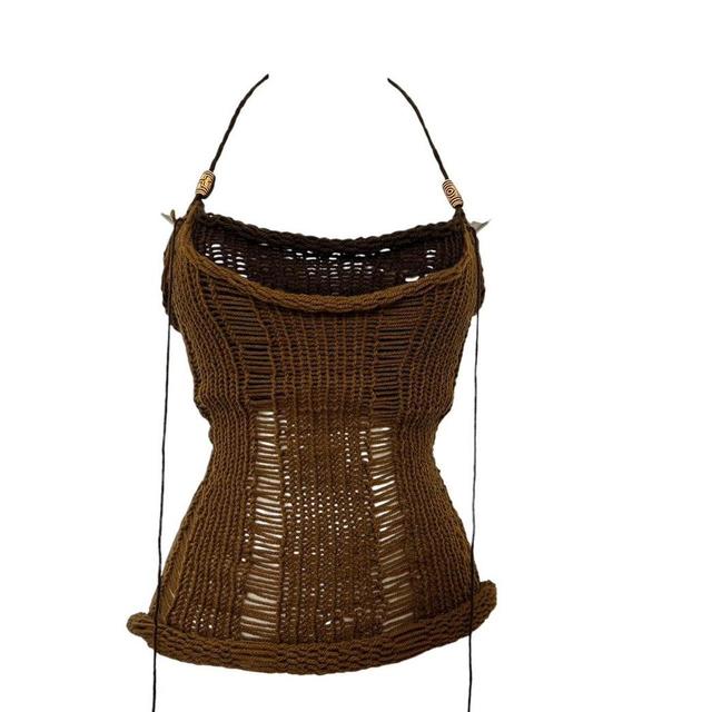 Handmade Women's Vest - Brown - 8 on Productcaster.