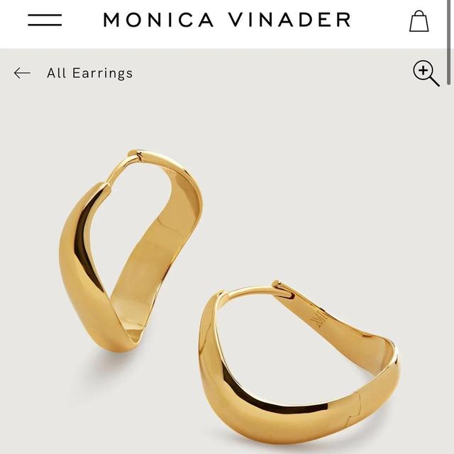 Monica Vinader Women's Earrings - Gold on Productcaster.