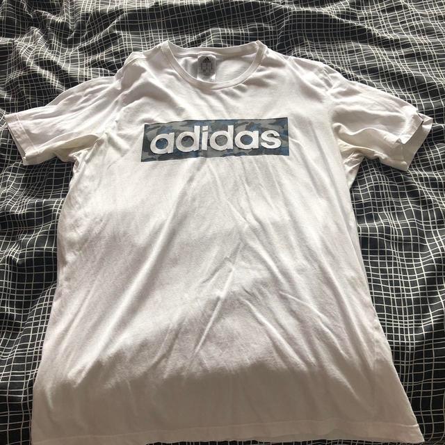 Adidas Men's T-shirt - White/Blue - M on Productcaster.