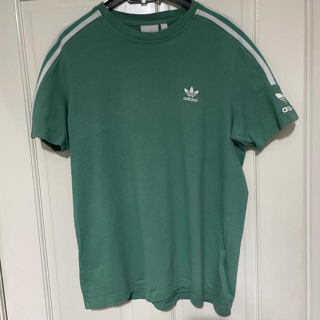 Adidas Men's T-shirt - Green - M on Productcaster.