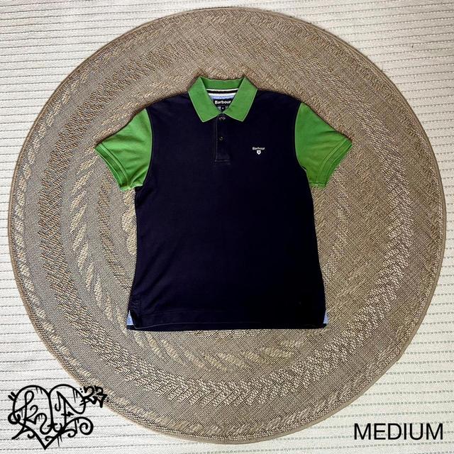 Barbour Men's Polo shirt - Navy/Green - M on Productcaster.