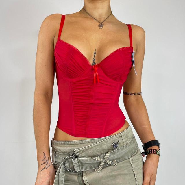 Vintage Women's Corset - Red - 8 on Productcaster.