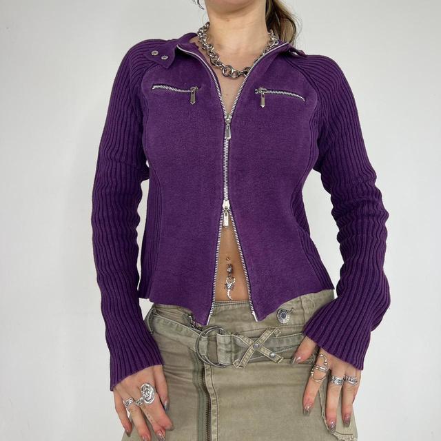 Vintage Women's Cardigan - Purple - 10 on Productcaster.