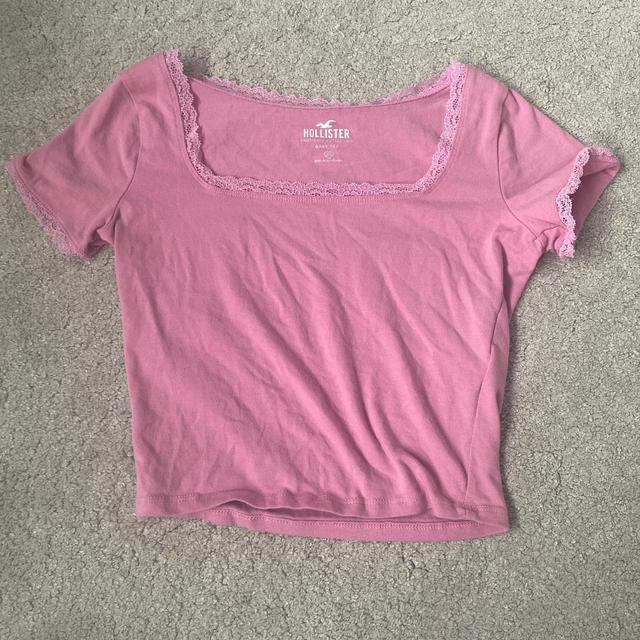 Hollister Co. Women's Crop top - Pink - XS on Productcaster.