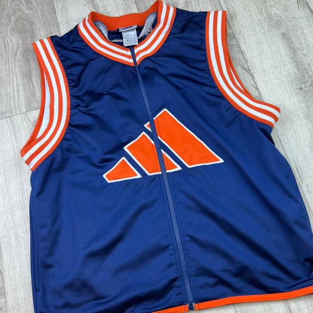 Adidas Men's Vest - Orange/Navy - S on Productcaster.