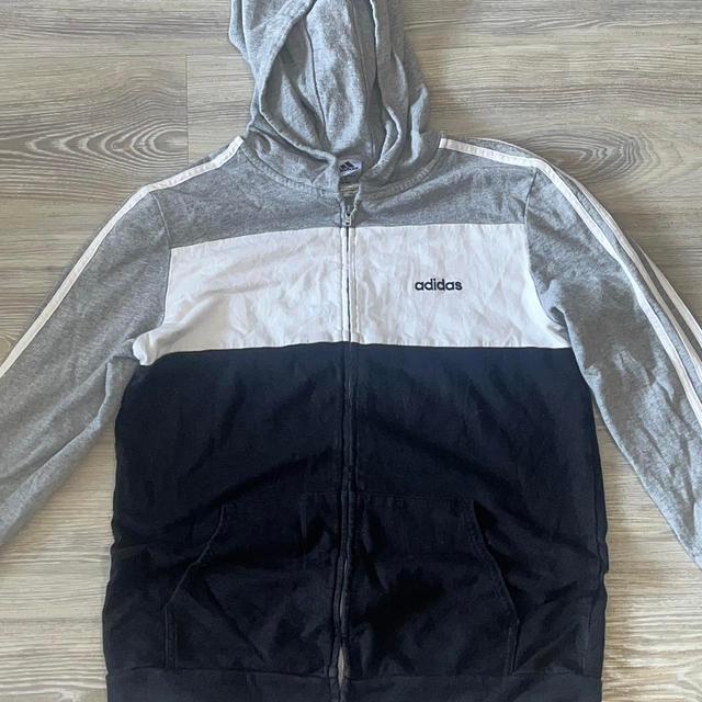 Adidas Women's Hoodie - Black/Grey - 16 on Productcaster.